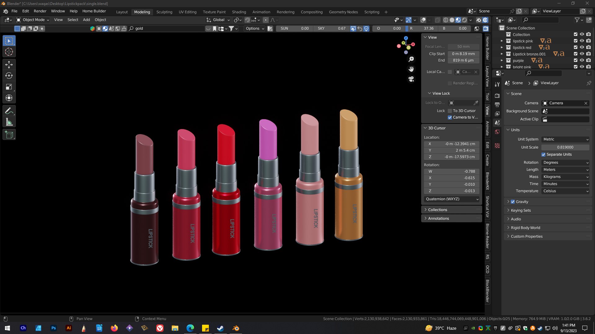 lipstick pack with different color versions 3D model https://p.turbosquid.com/ts-thumb/tc/7JolWP/rO/viewport/png/1694595145/1920x1080/fit_q87/5ef2e54186bc1150e0b27259a27cee8f1ecf1a1f/viewport.jpg