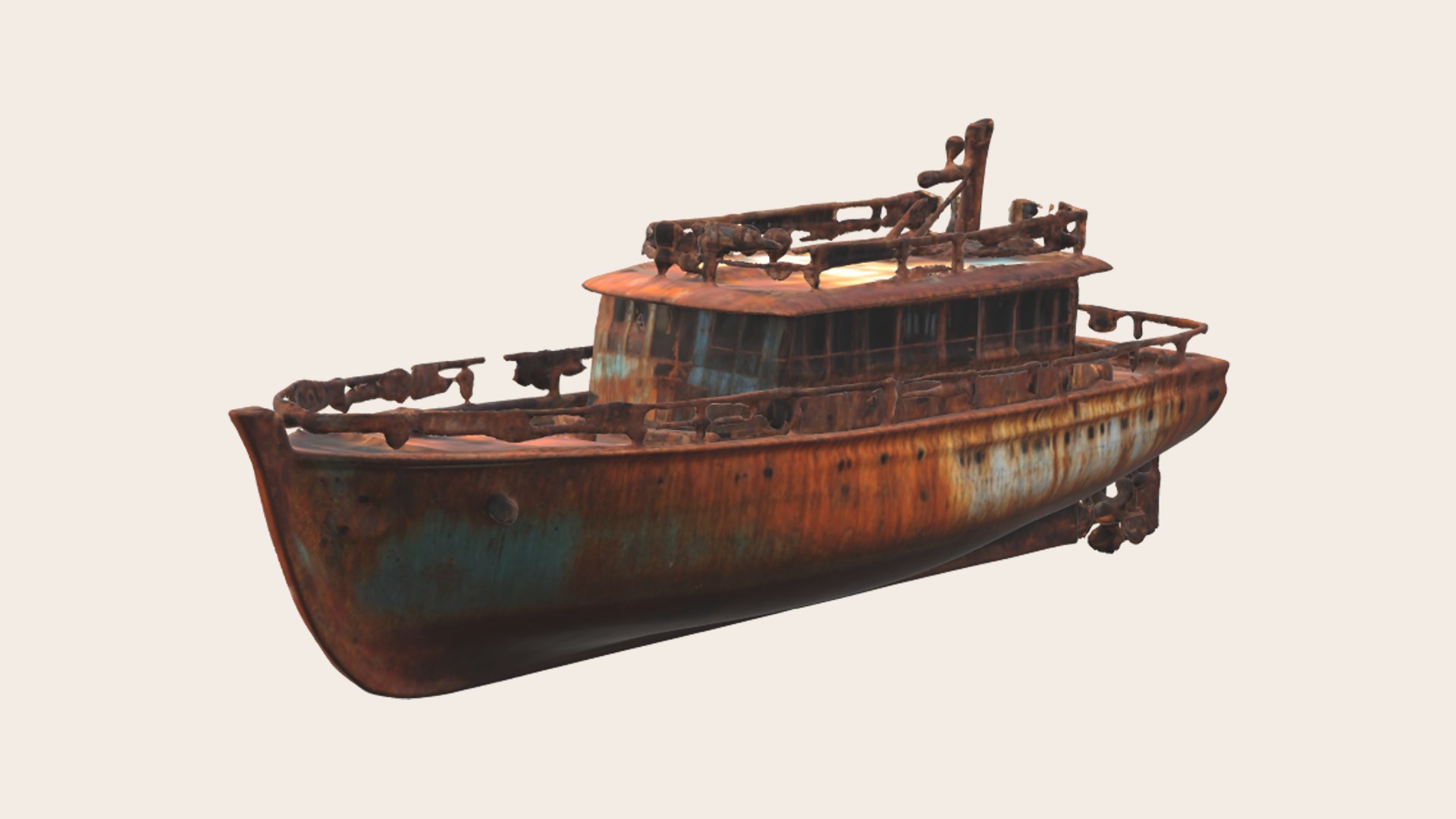 Old Abandoned Rusted Ship 3D Model - TurboSquid 2351749