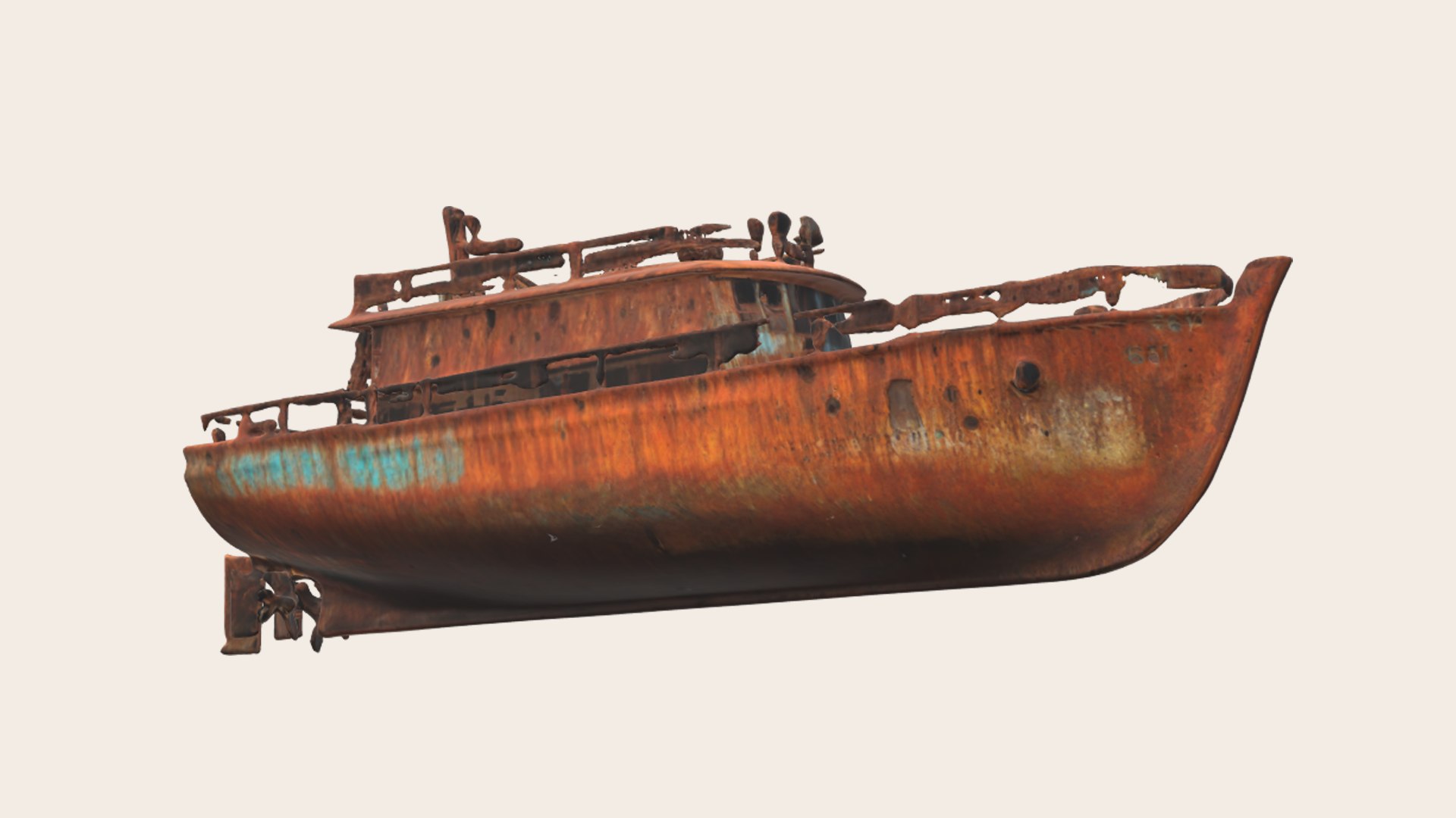 Old Abandoned Rusted Ship 3D Model - TurboSquid 2351749