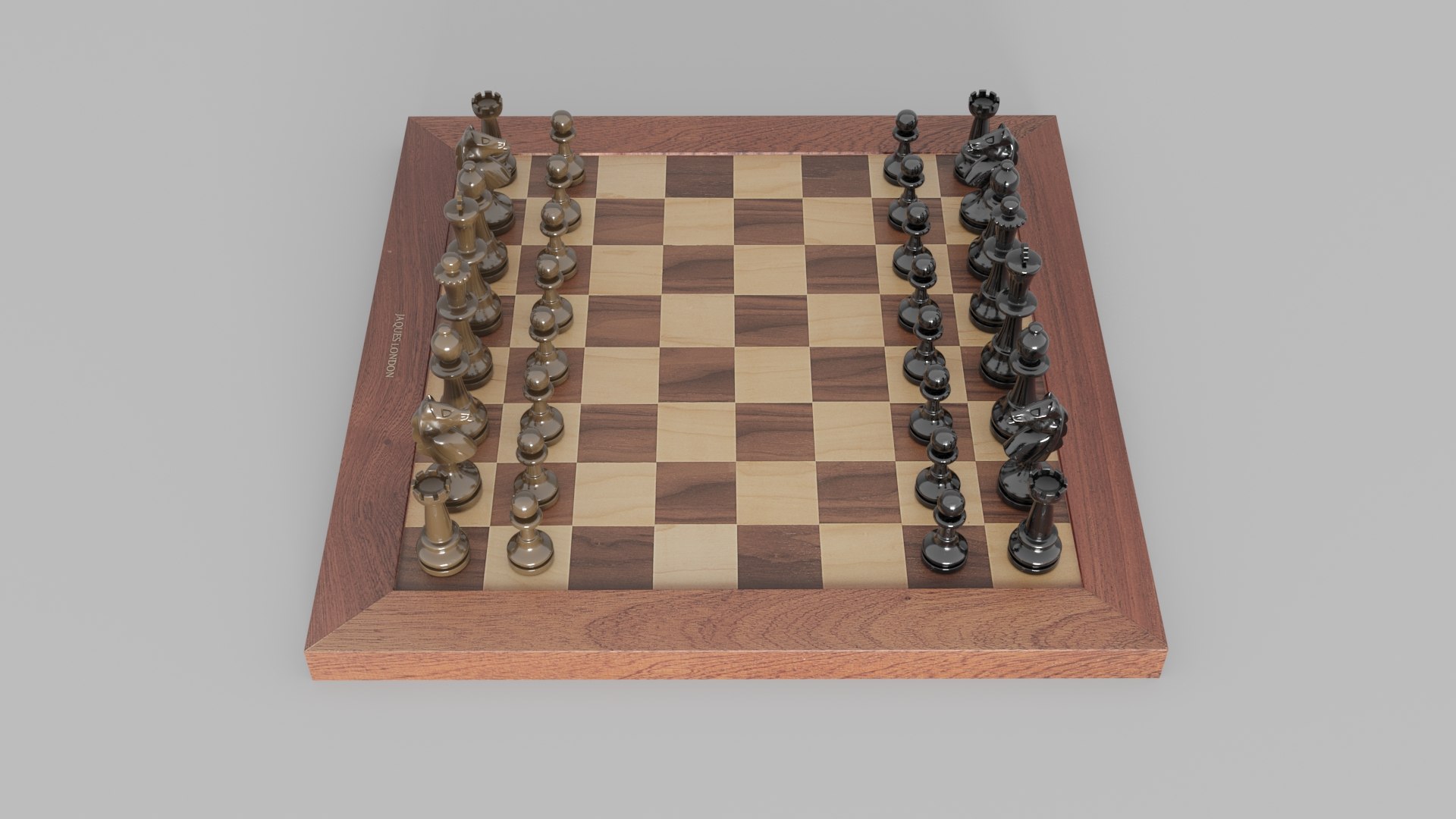 Jaques Of London Wooden Chess Set 3D Model - TurboSquid 2195200