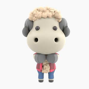 Cute Sheep 3D Illustration 3D model