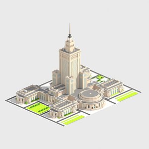Monumental Skyscrapper Low Poly