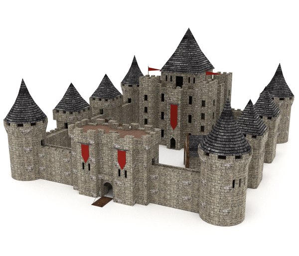 3d castle house model