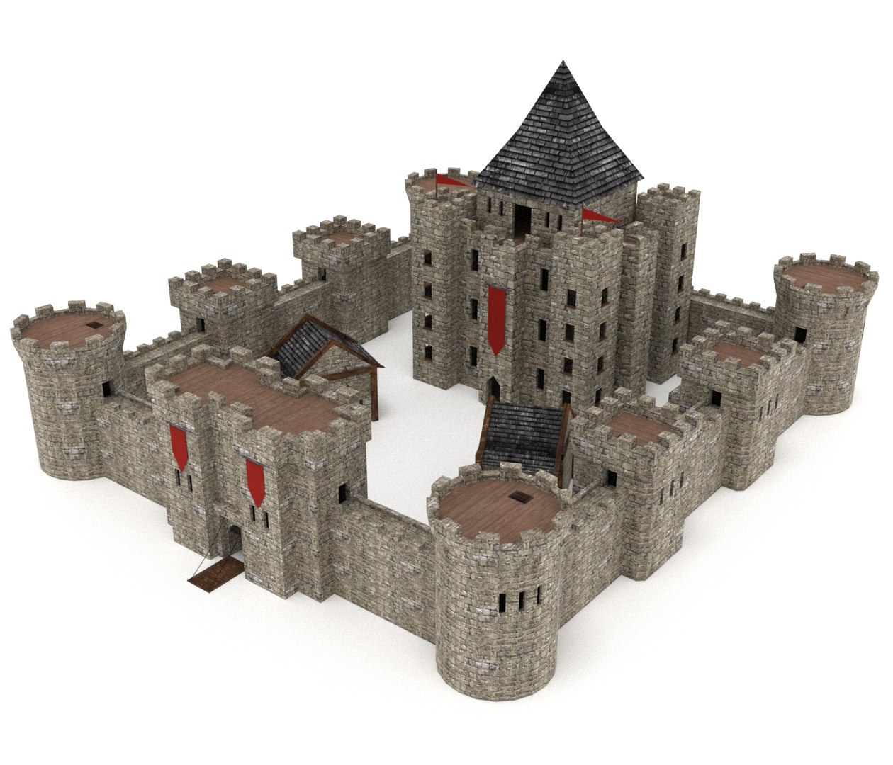 3D Ready Castle Model - TurboSquid 1373401