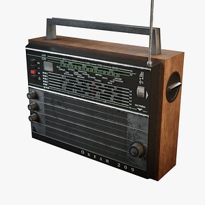 Vintage radio model Ocean-209 3D model