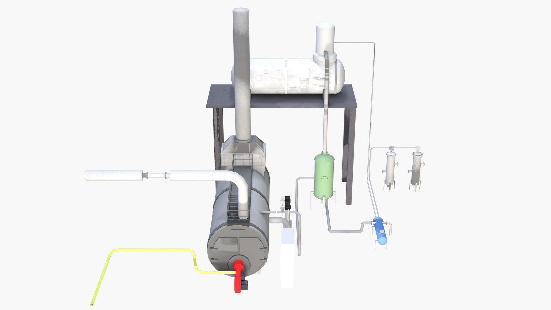 3D Boiler And Pipes Model - TurboSquid 2003022