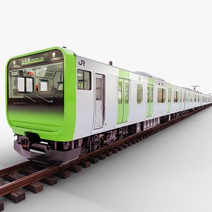 3D Japanese Train Detailed Interior  Exterior Yamanote Line E235 Series Rigged 3D Model model