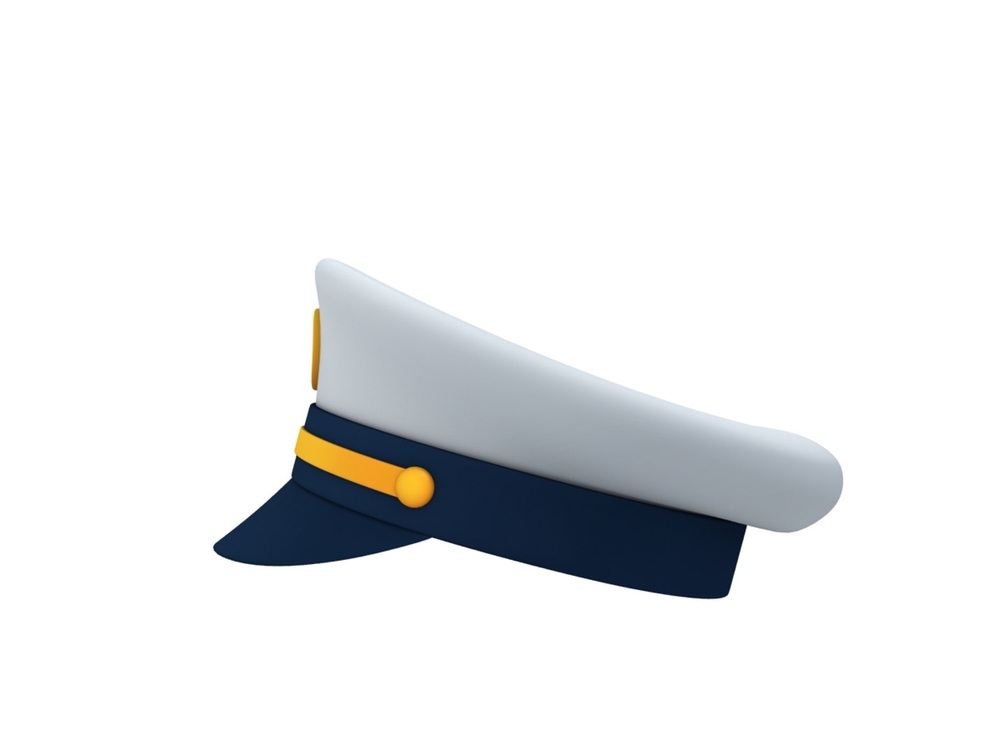 3D Navy Captain Hat Model - TurboSquid 1397460