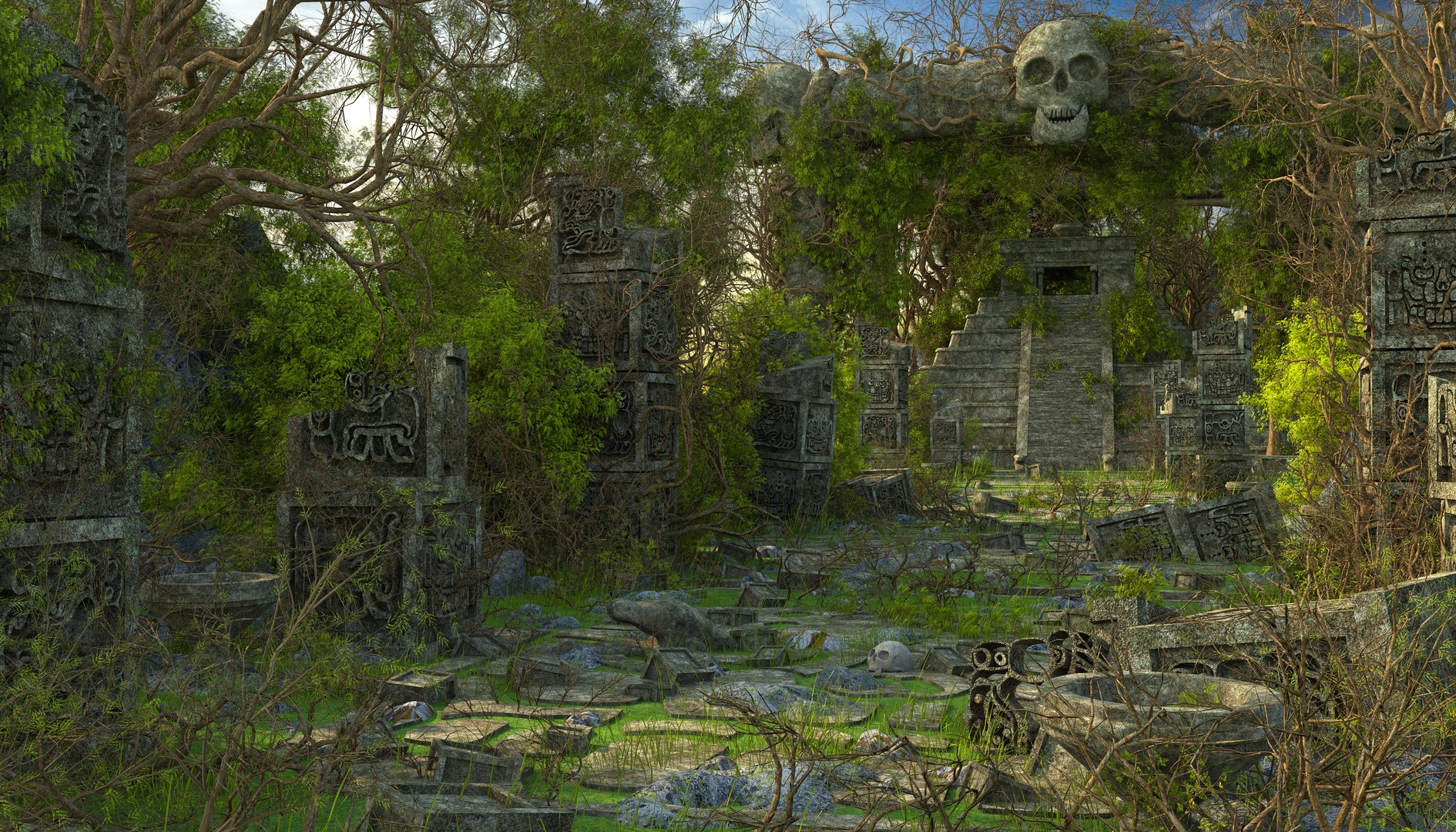 3D pyramid ruins https://p.turbosquid.com/ts-thumb/tc/MCEK0y/OG/aztec1/jpg/1612008209/1920x1080/fit_q87/1d1e3d96007aac4ef559a9be5688d9f3f4115663/aztec1.jpg