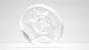 Frosted Glass Game Coin model