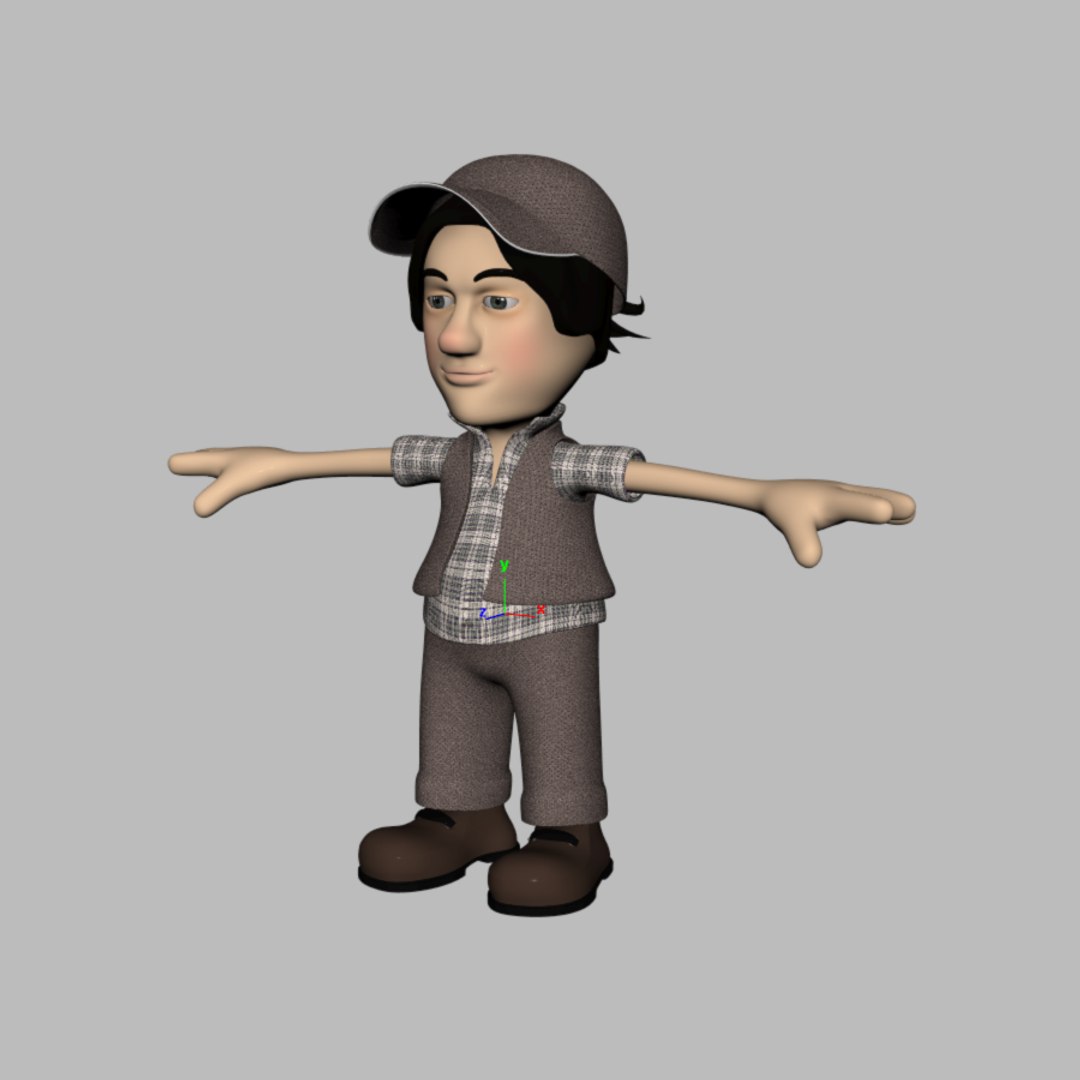 3d Cartoon Boy Character Model