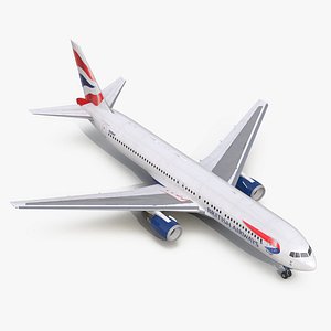 Boeing 767-300 British Airways 3D Model