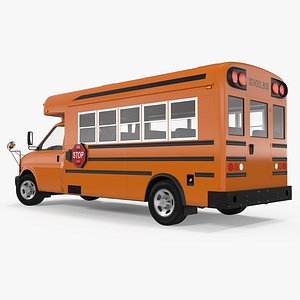 small school bus simple 3ds