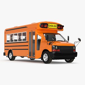 small school bus simple 3ds