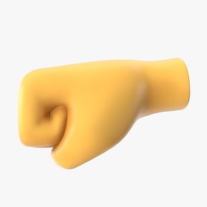 left-facing fist emoji 3D model