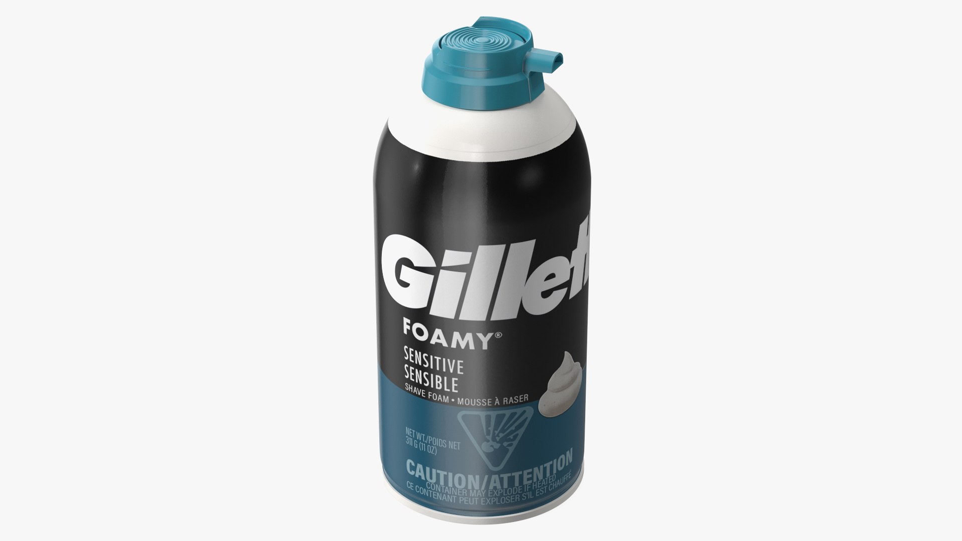 Shaving Cream Gillette Can 3D model preview