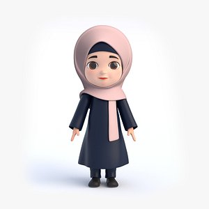 Cartoon Arabic Girl