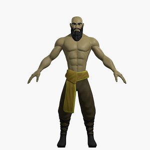Fighting Monk 3D model