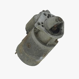 3D Rusty Starter Motor Raw Scanned model