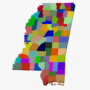 3d model counties mississippi