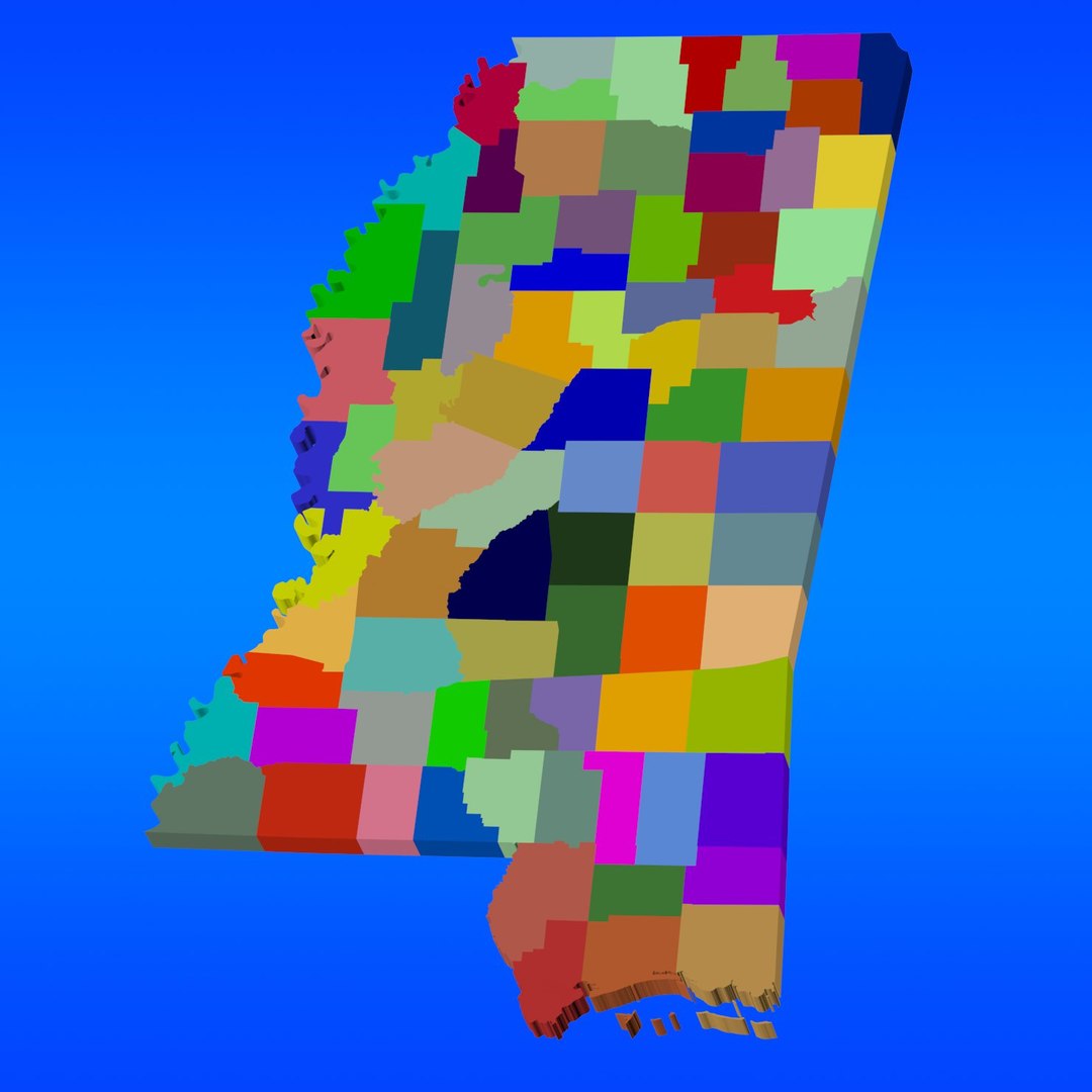 3d Model Counties Mississippi