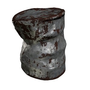 Damaged oil drum game ready