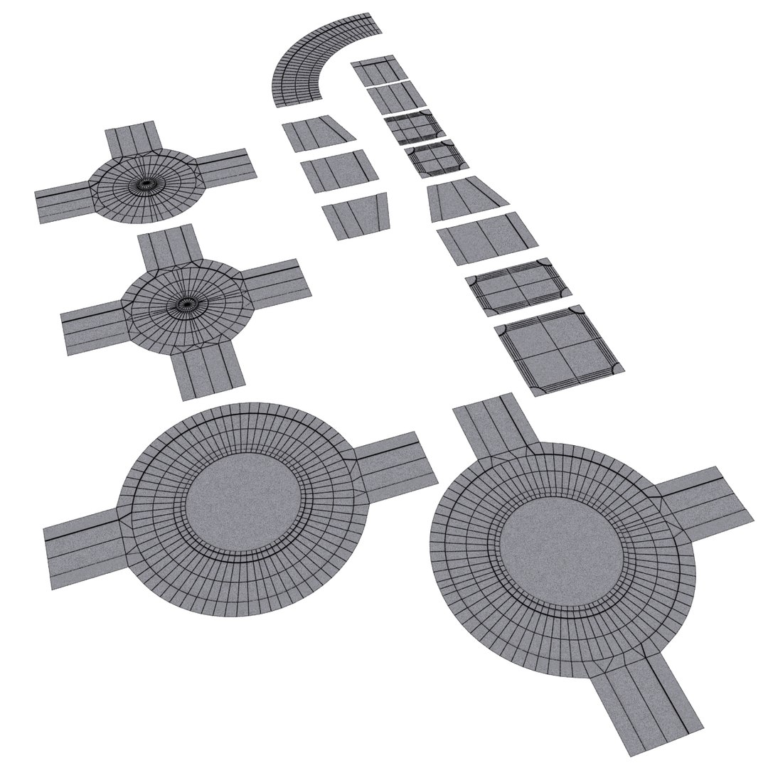 Obj Modular Highway Roads