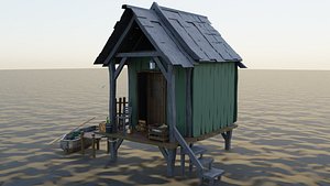 3D Island fisherman House