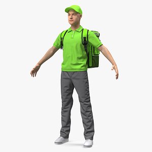 3D Food Delivery Man T Pose