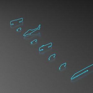 MAQUETTE VEHICLES SILHOUETTES 3D model
