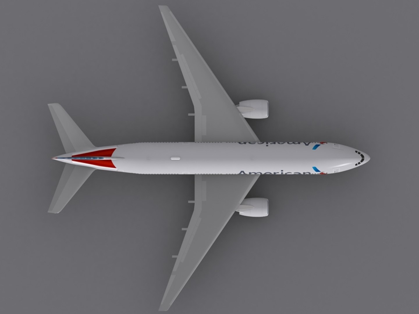 boeing 777-200 er american 3d max