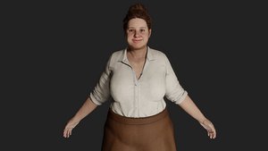 3D Character Model of a Happy Woman 3D