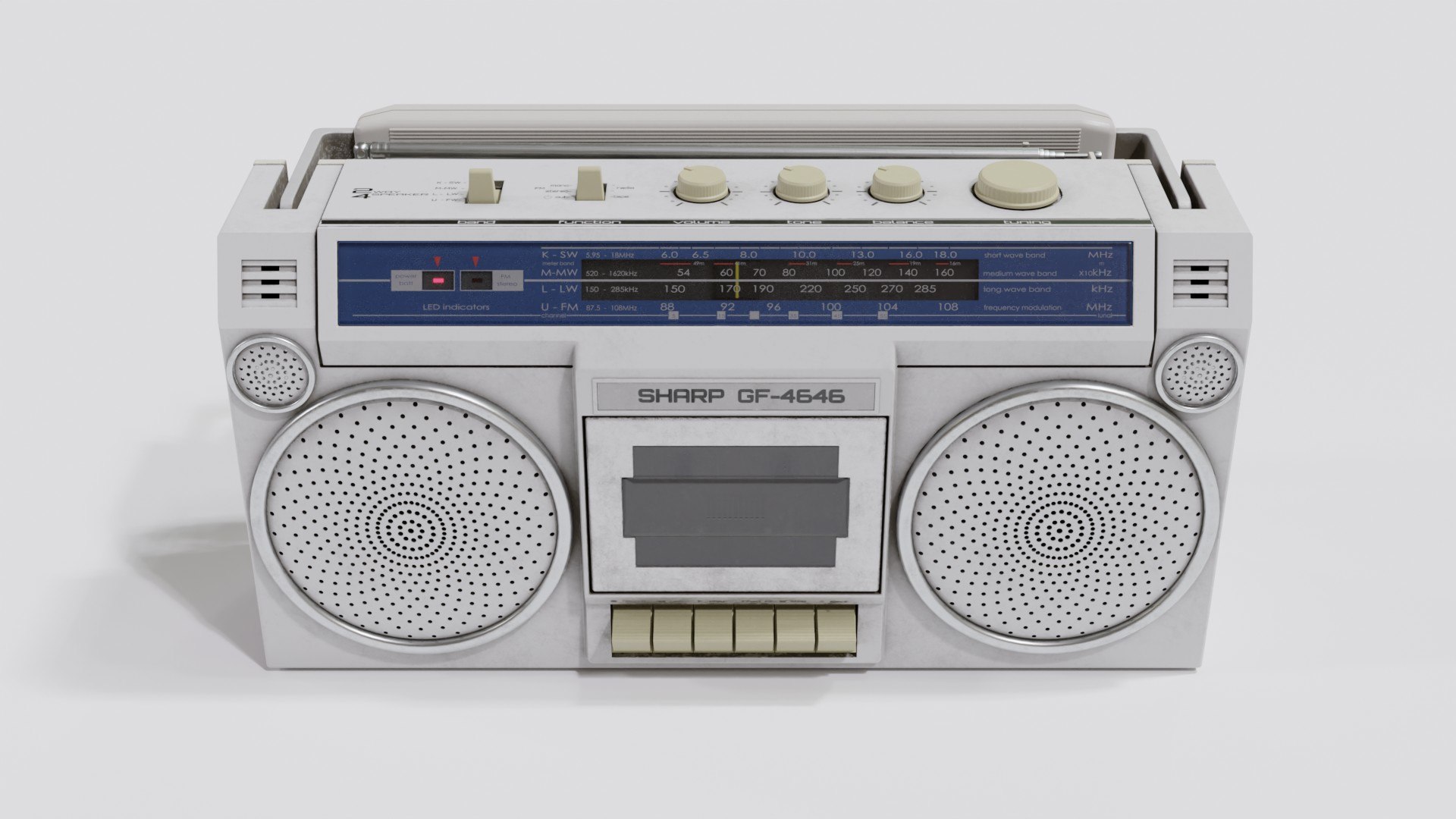 3d Boom Box Sharp Gf - 4646 Model - Turbosquid 2051894