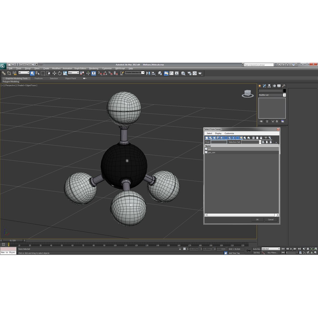 3d Model Methane Molecule