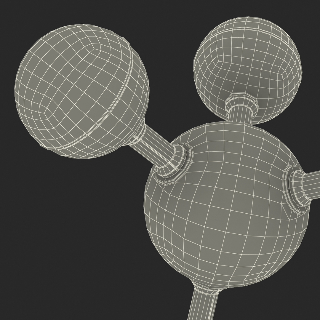 3d model methane molecule