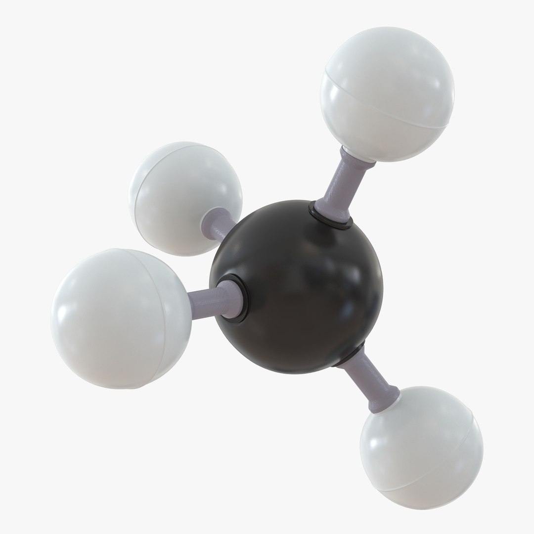 Methane Molecule 3D model preview