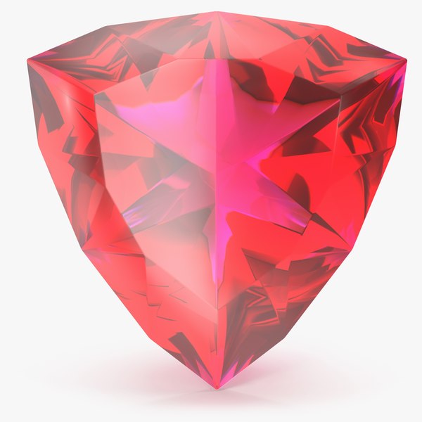 Shield Cut Pink Topaz 3D model