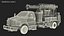 3D International Mechanical Mobile Drill Rig Truck Orange model