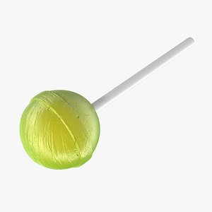 3D chupa chups lollipop apple fruit model