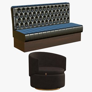 Banco Botch Resttaurante With Leather Sofa