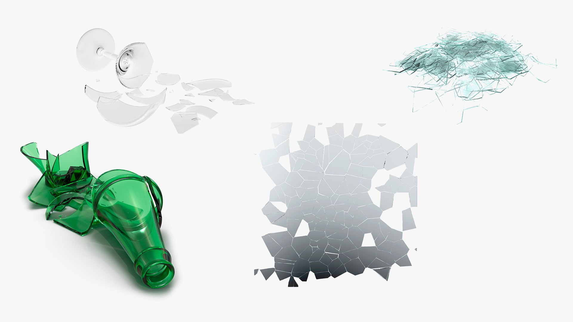 Broken Glass Collection 2 3D Model - TurboSquid 2117465