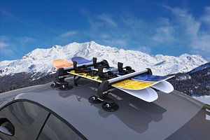 skies snowboard 3D