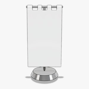 Tabletop Banner  Flag Stand 3D Model