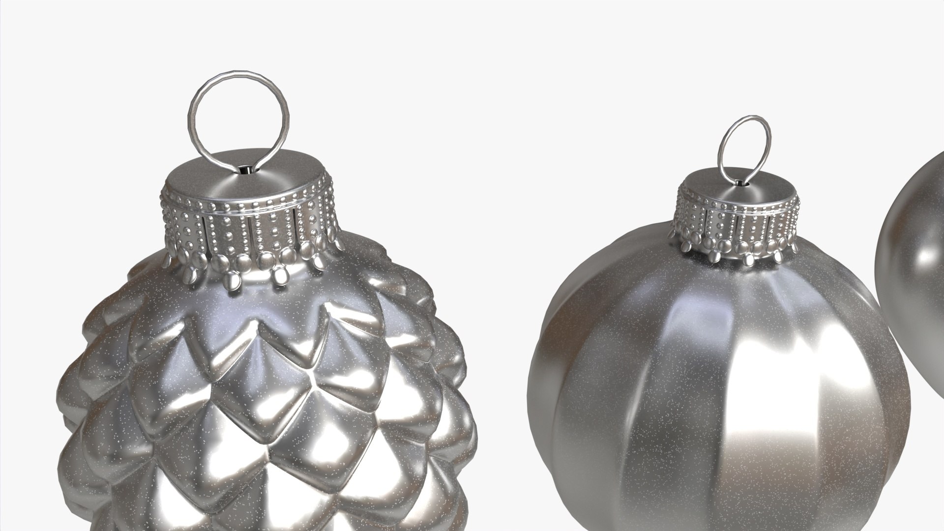 Christmas Tree Balls Set Silver Matte 3D Model - TurboSquid 2027512