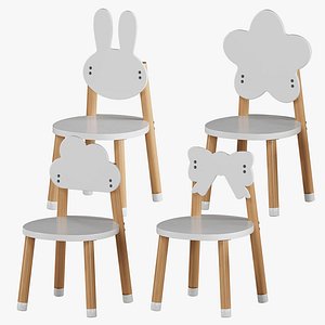 Set of furniture for children 3D model