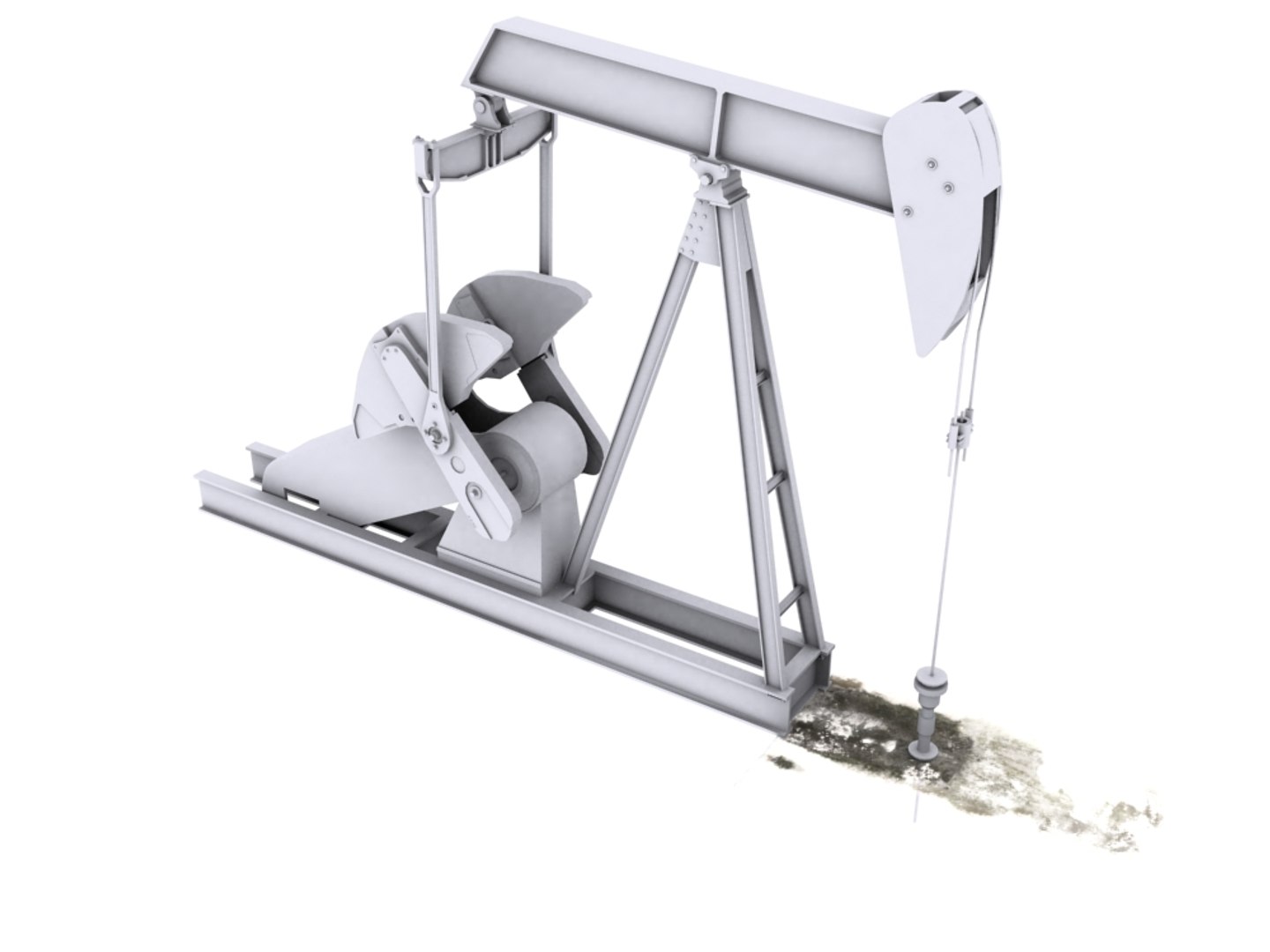 3d model oil pump animation