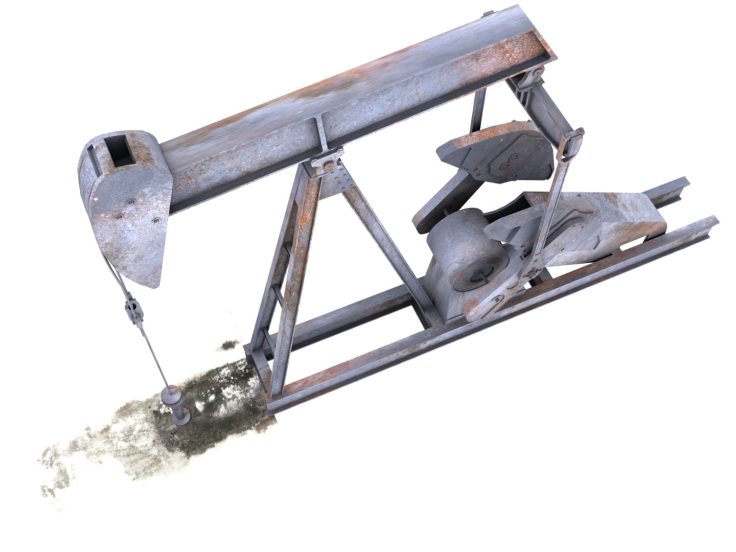 3d model oil pump animation