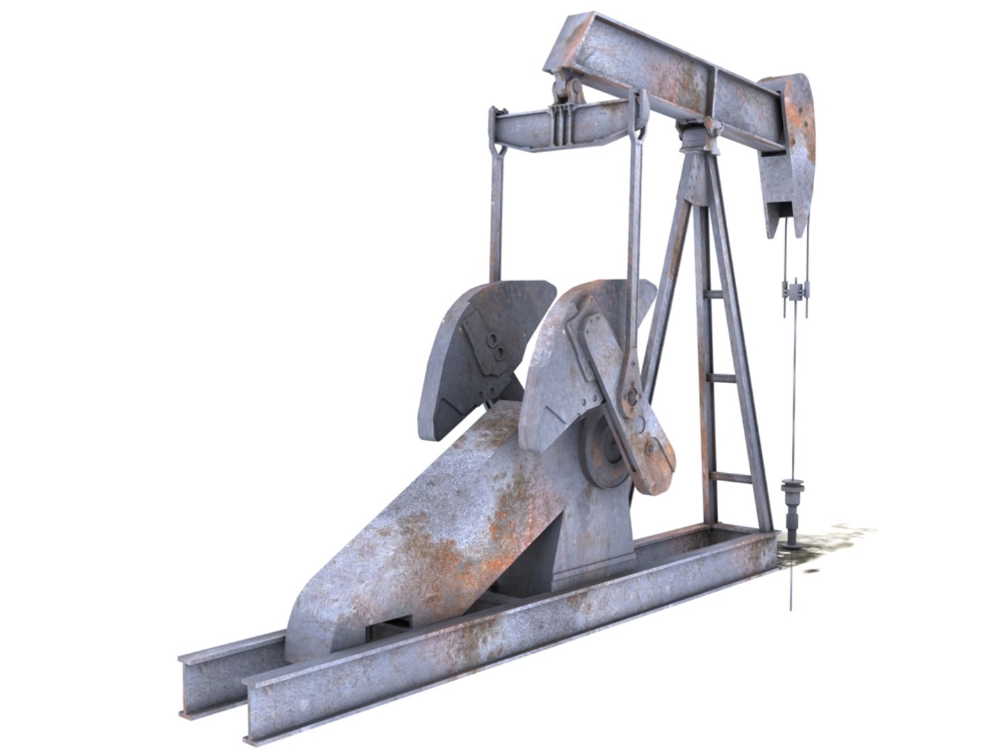3d model oil pump animation