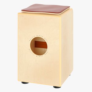3D traditional string cajon drum