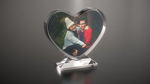 Photo Heart Crystal Low-poly 3D model 3D
